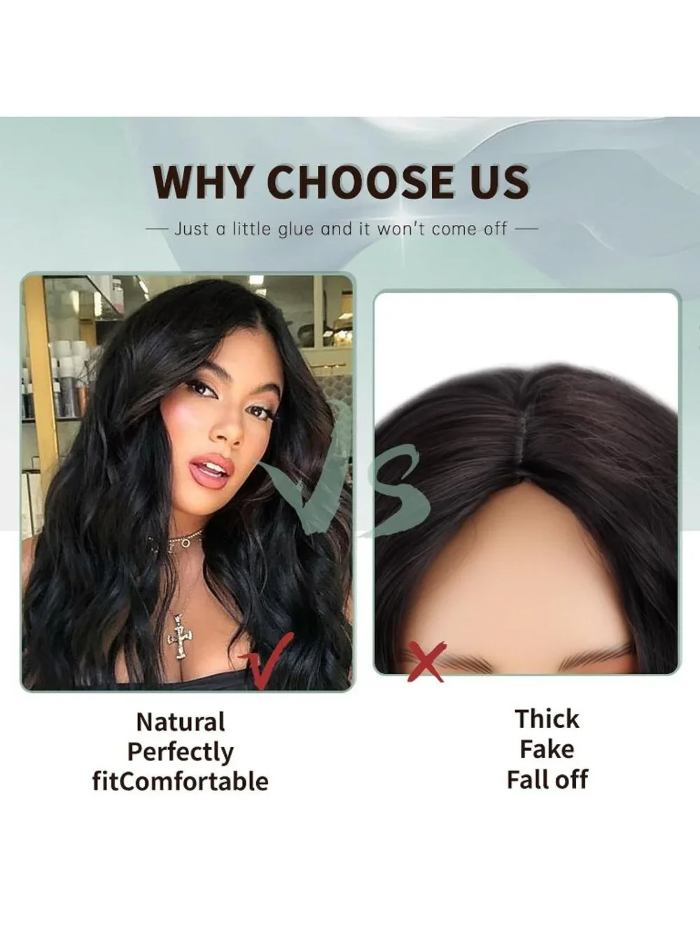 Women's Black 26 Inch Natural Synthetic Modern Long Curly Wavy Fiber Wigs